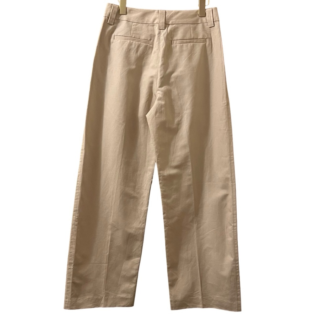 Alex Mill Pants Soho Cotton Linen Barrel Arc Wide Leg Trousers Sz 4 - Picture 3 of 14